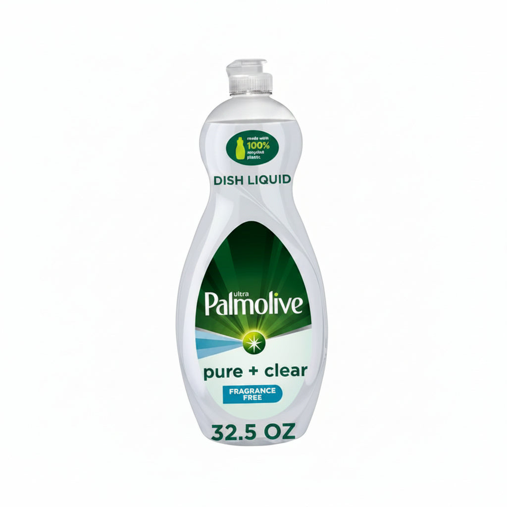 Palmolive Ultra Dishwashing Liquid Dish Soap, Pure + Clear Fragrance Free - 32.5