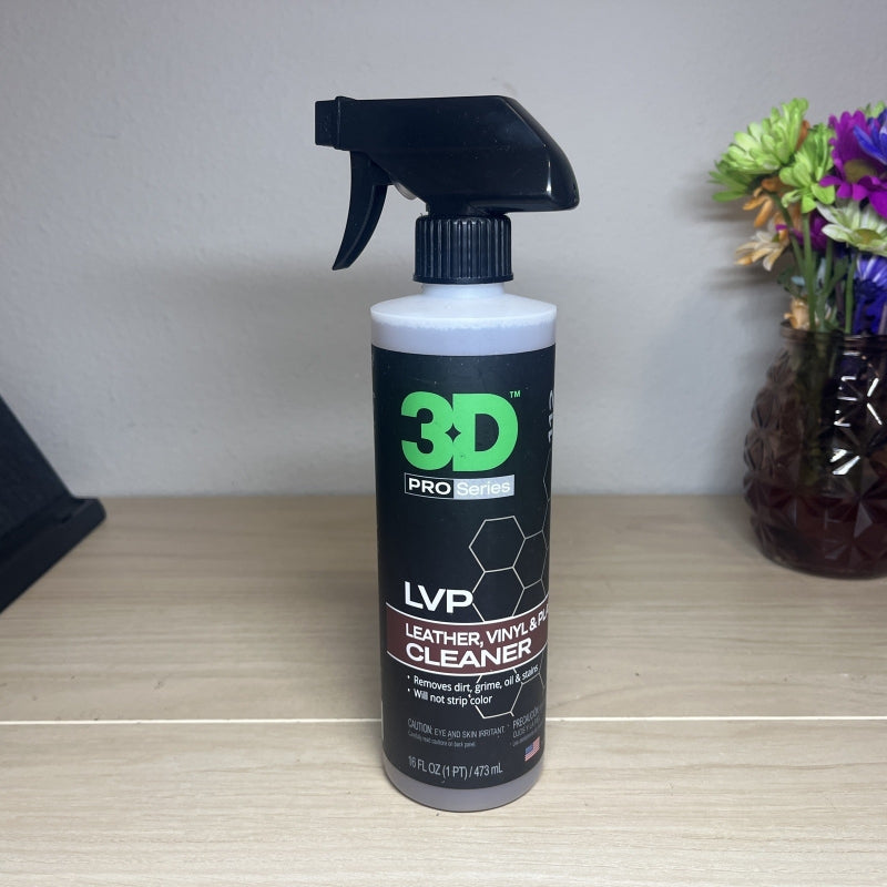 3D LVP Interior Cleaner - Removes Dirt, Grime, Grease, Oil & Stains Leather 16fl