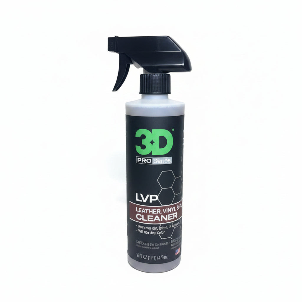 3D LVP Interior Cleaner - Removes Dirt, Grime, Grease, Oil & Stains Leather 16fl