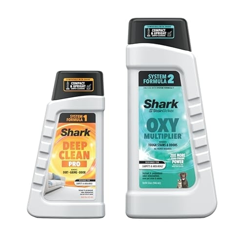 Shark StainStriker Pro Bundle for All Shark StainStriker Portable Cleaners, for Carpets & Area Rugs, Instantly Eliminates Odors, 32oz OXY Multiplier and 16oz Deep Clean Pro, PXCMBUNDLE