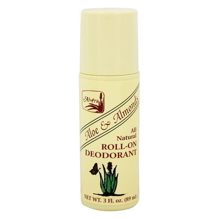 Alvera All Natural Roll-On Deodorant Aloe And Almonds - 3 Oz