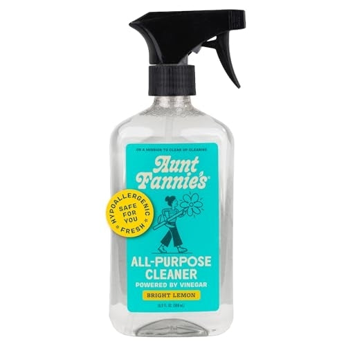 Aunt Fannie's All Purpose Household Cleaner, Multi-surface Spray, Powered by Vinegar for Kitchen, Bath, Windows and Countertops, Lemon Scent (Pack of 1)