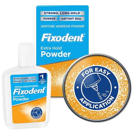 Fixodent Extra Hold Denture Adhesive Powder  2.7 oz