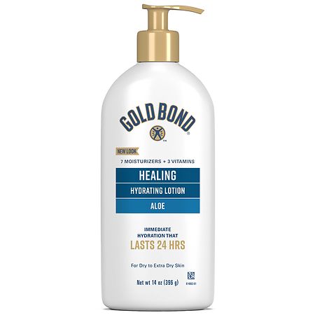 Gold Bond Healing Hydrating Lotion  14 oz.  Body Lotion With Aloe  Moisturizes  Immediate 24-Hour Hydration