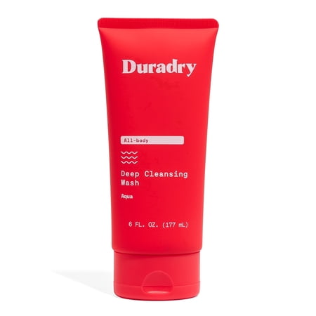Duradry Deodorizing Body Wash for Men and Women  Odor Control  Deep Cleansing & Moisturizing  Aqua Scent  6 fl oz
