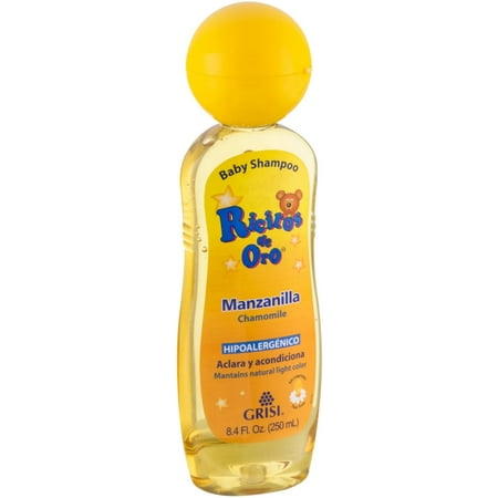 Ricitos de Oro Grisi Chamomile Clarifying Daily Shampoo with Pop-Up Rattle Cap  8.4 fl oz