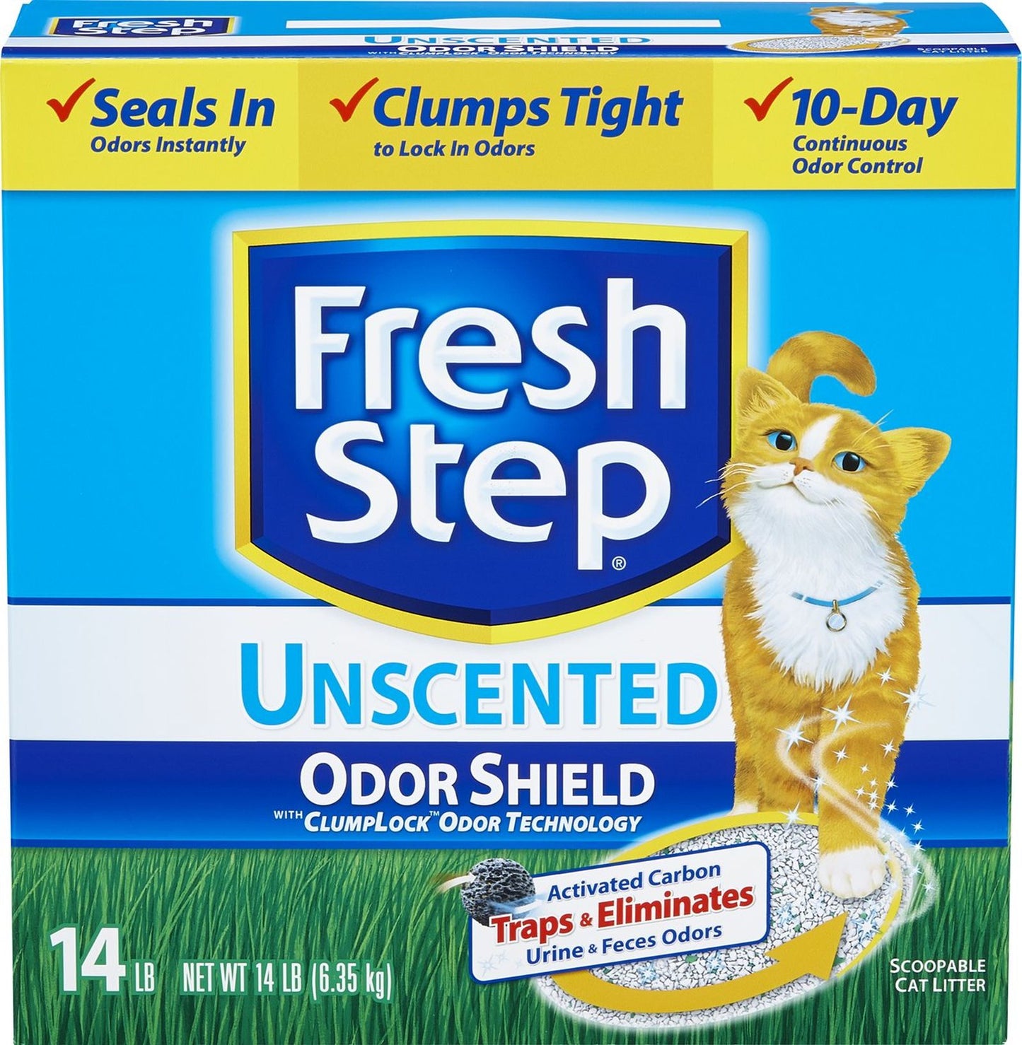 Fresh Step Simply Unscented Clumping Cat Litter  14 lbs