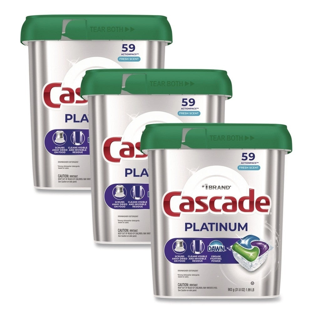 Cascade 15534CT 31.8 oz ActionPacs - Fresh Scent (3/Carton) New