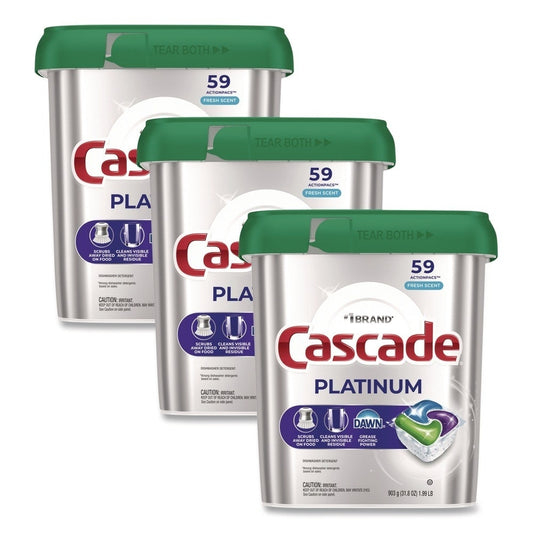 Cascade 15534CT 31.8 oz ActionPacs - Fresh Scent (3/Carton) New
