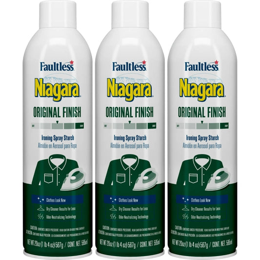 Faultless Niagara Original Finish Ironing Spray Starch Clothes 20 oz -