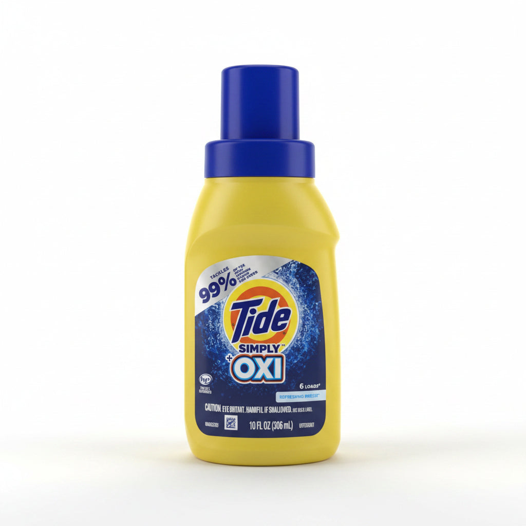 Tide Simply + Oxi Liquid Laundry Detergent, Refreshing Breeze, 6 loads, 10 fl oz