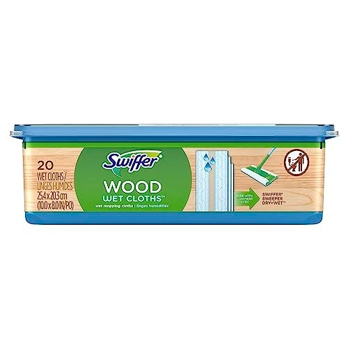 Swiffer Sweeper Wet Wood Floor Mopping cloths, 20 count