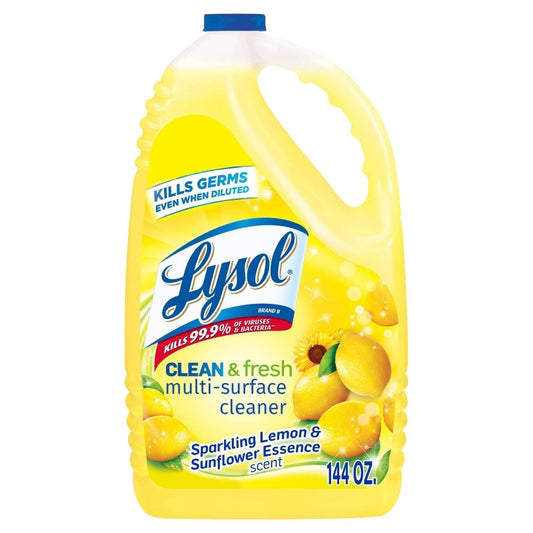 Lysol Clean & Fresh Multi-Surface Cleaner Lemon & Sunflower 144oz Yellow