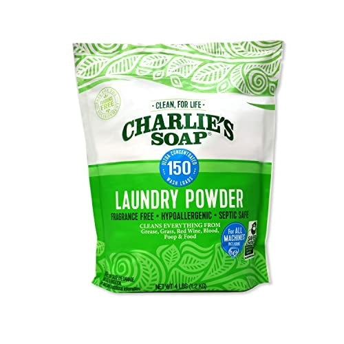 Charlie’s Soap Laundry Powder New (150 Loads, 1 Pack) Fragrance Free Hypoallergenic Plant Based Deep Cleaning Laundry Powder – Biodegradable Eco Friendly Sustainable Laundry Detergent